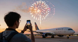 Firework Strike Delta Flight 1076