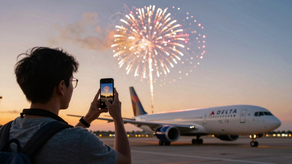 Firework Strike Delta Flight 1076