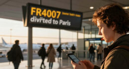 Flight Fr4007 Diverted To Paris